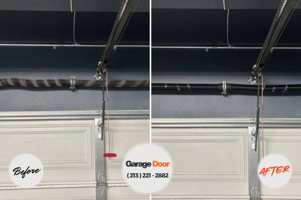 Before and after: garage door repair North Conway, NH